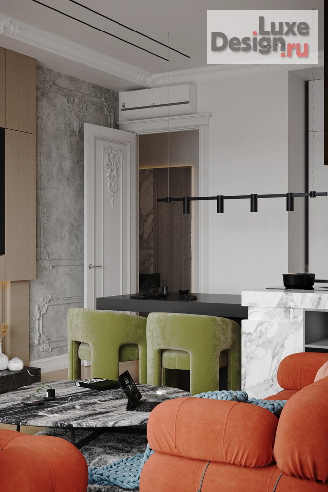 Дизайн интерьера двухкомнатной квартиры "Интерьер квартиры в ЖК "Hide" (Москва)" (фото 5)