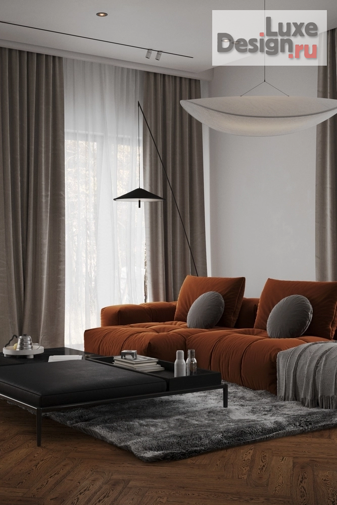 Дизайн интерьера коттеджа "Интерьер рядного бокса в Эстонии - минимализм, тёмные тона и LED-подсветка" (фото 14)