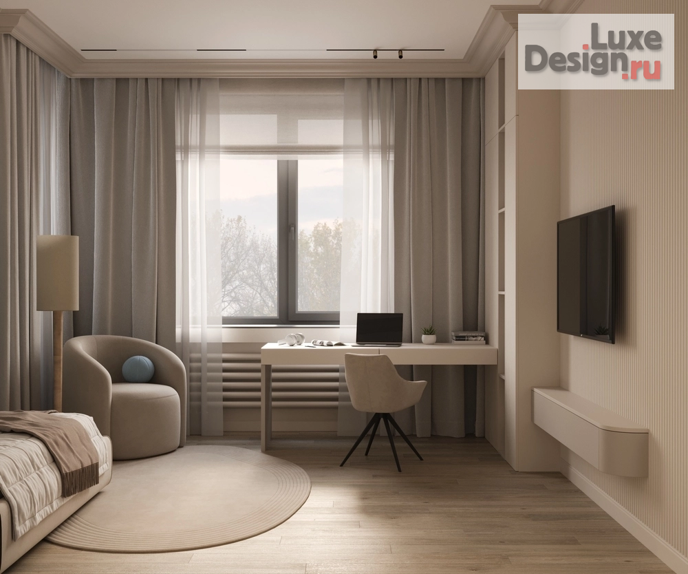 Дизайн интерьера частного дома "Частный дом с камином в американском стиле" (фото 9)