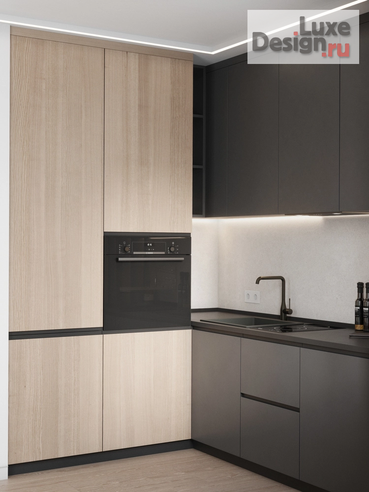 Дизайн интерьера двухкомнатной квартиры "г. Новозыбков. Философия контраста" (фото 5)