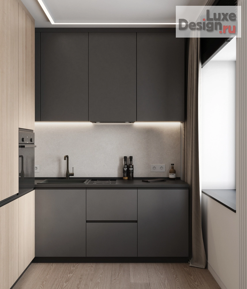 Дизайн интерьера двухкомнатной квартиры "г. Новозыбков. Философия контраста" (фото 6)