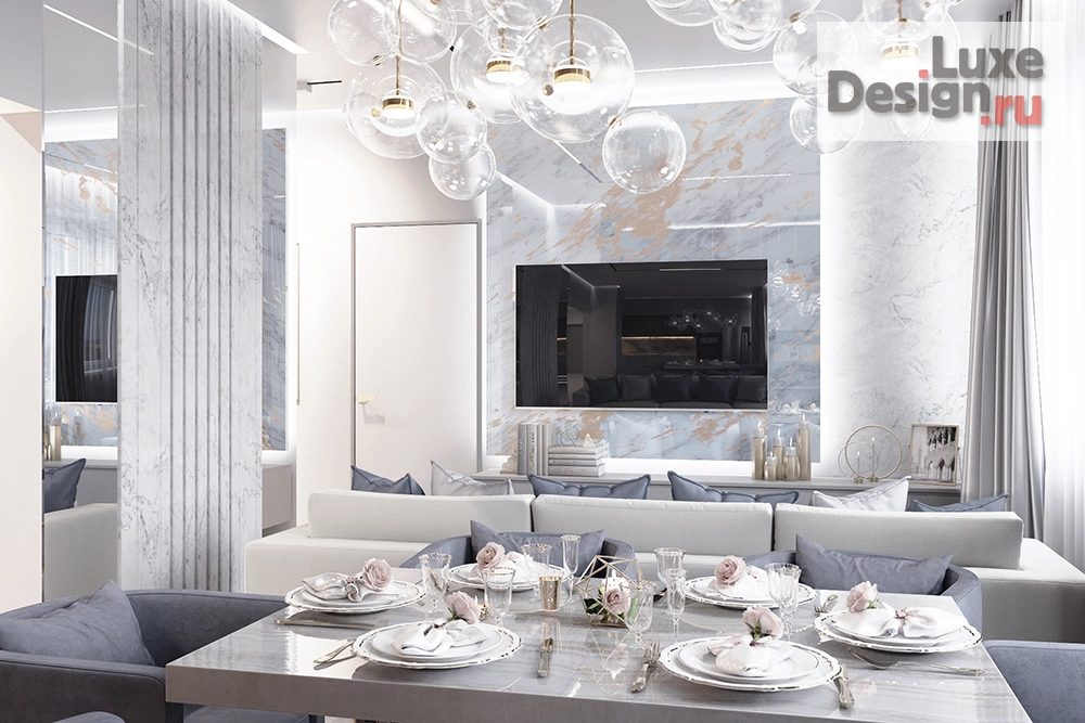 Дизайн интерьера трехкомнатной квартиры "ЖК Селигер Сити /Москва/" (фото 2)