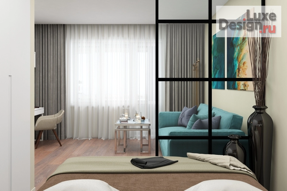 Дизайн интерьера однокомнатной квартиры "Проект квартиры в Москве" (фото 3)