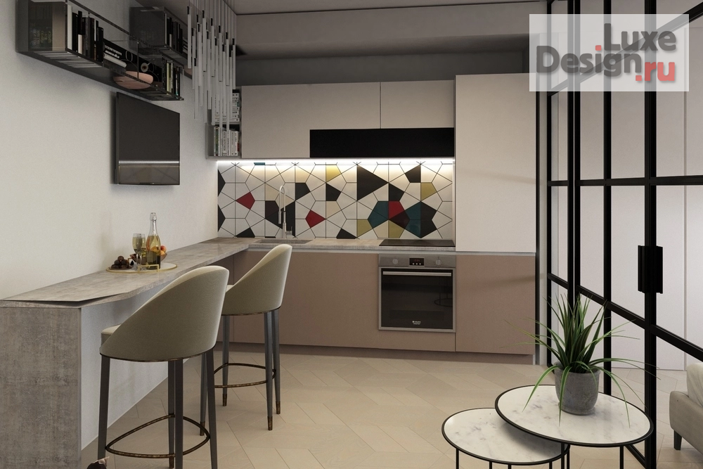 Дизайн интерьера квартиры студии "ЖК ФилиГрад - Москва" (фото 5)