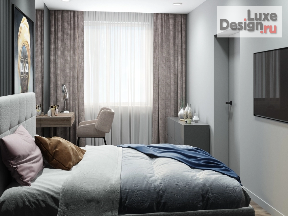 Дизайн интерьера двухкомнатной квартиры "Проект квартиры в Москве" (фото 3)