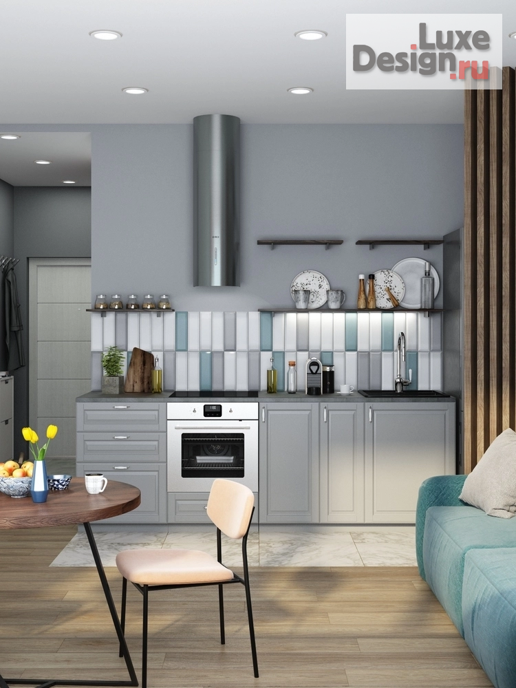 Дизайн интерьера квартиры студии "ЖК Амурская Левел - Москва" (фото 4)