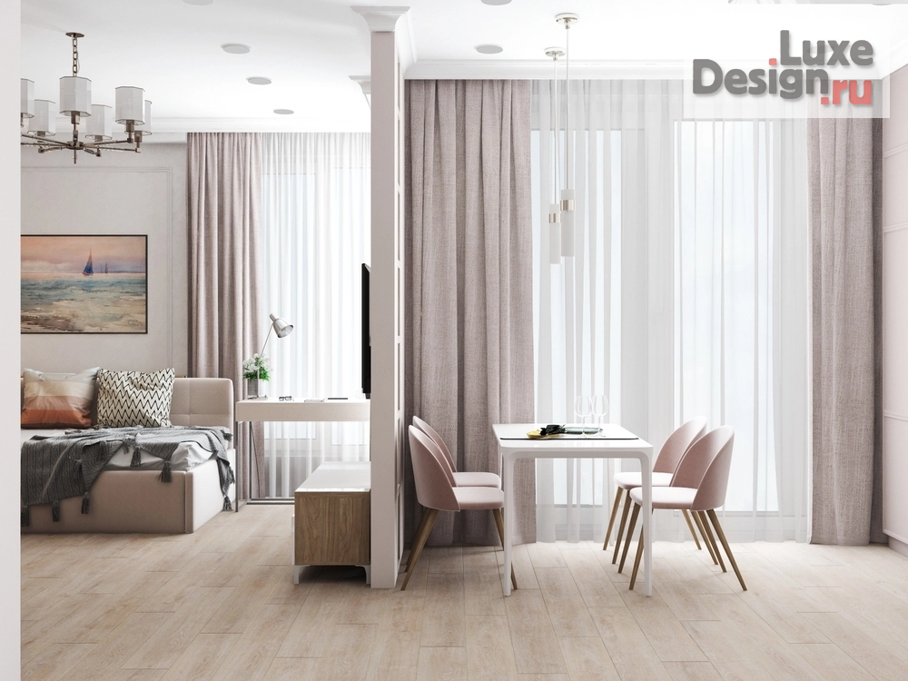 Дизайн интерьера квартиры студии "ЖК Риверскай - Москва" (фото 12)