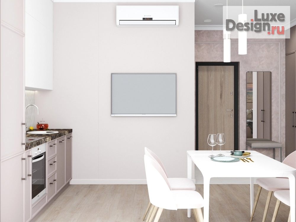 Дизайн интерьера квартиры студии "ЖК Риверскай - Москва" (фото 2)