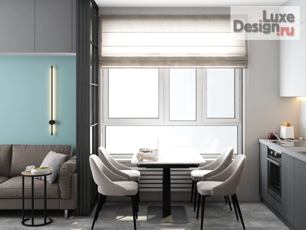 Дизайн интерьера однокомнатной квартиры "ЖК Сиреневый парк" (фото 7)