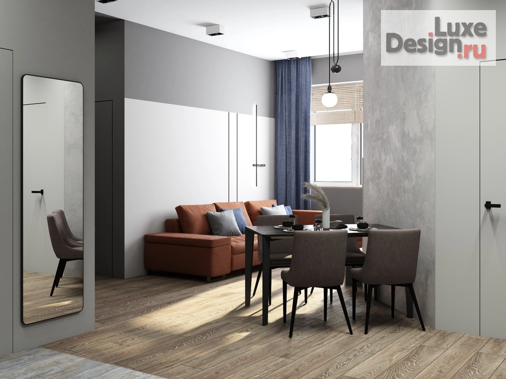 Дизайн интерьера двухкомнатной квартиры "ЖК Сиреневый парк" (фото 2)