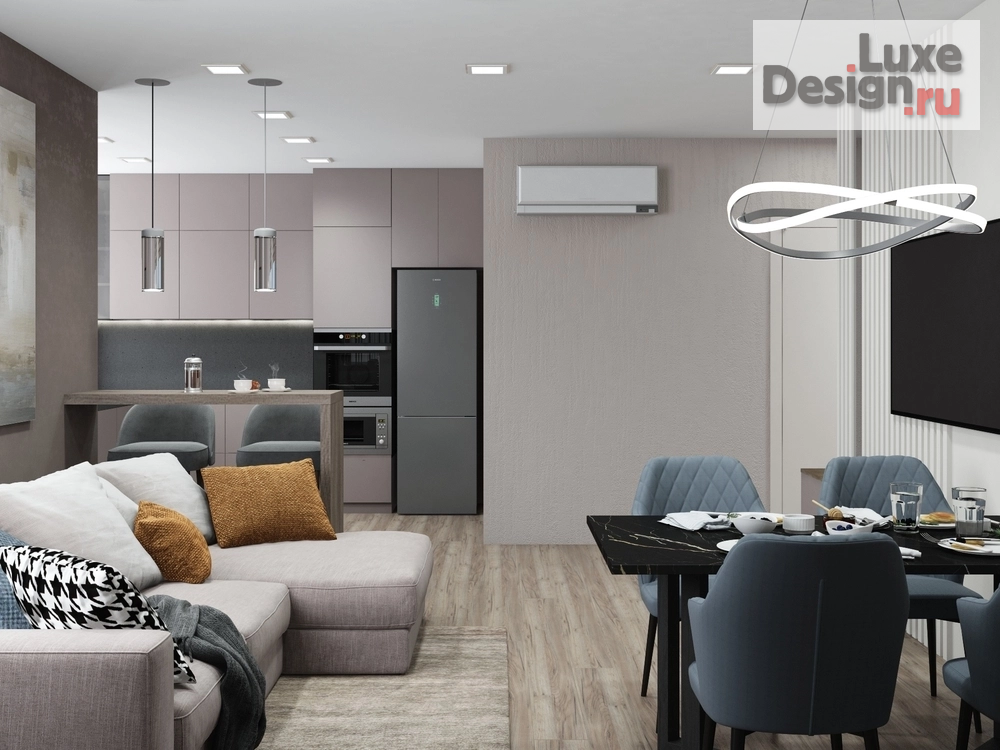 Дизайн интерьера трехкомнатной квартиры "Квартира в Королеве " (фото 2)