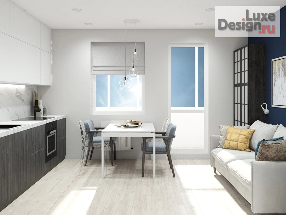 Дизайн интерьера квартиры студии "ЖК Полис на Неве - Санкт-Петербург" (фото 2)