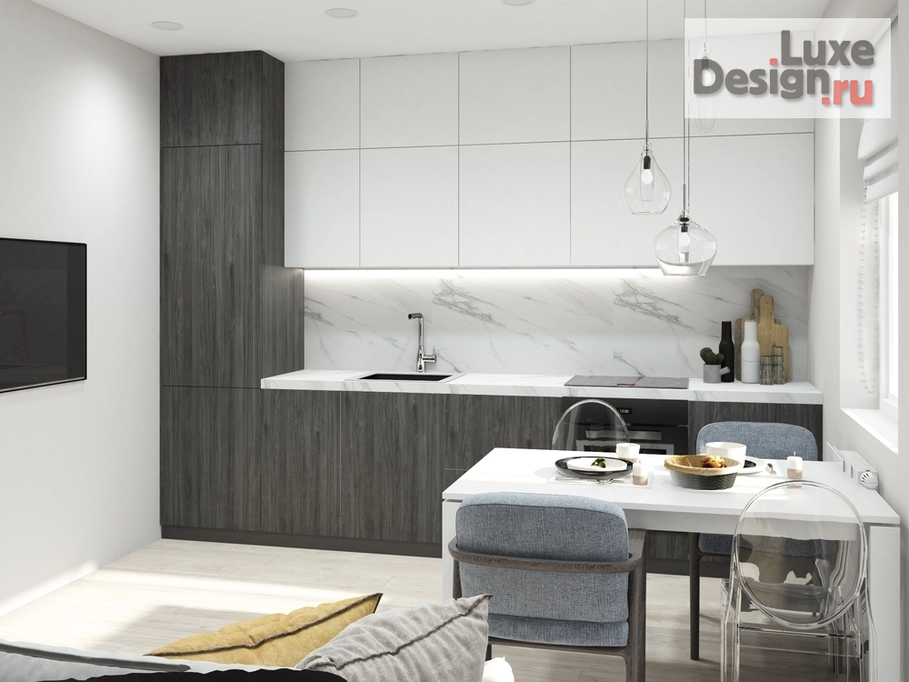 Дизайн интерьера квартиры студии "ЖК Полис на Неве - Санкт-Петербург" (фото 4)