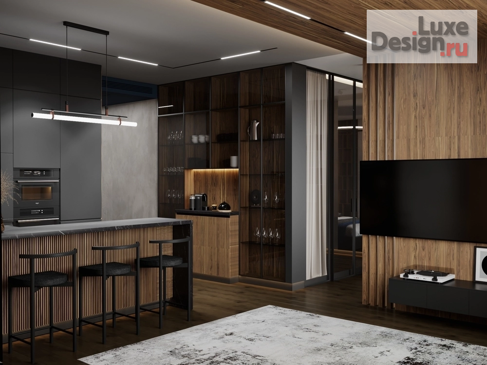 Дизайн интерьера однокомнатной квартиры "ЖК Авеню 77" (фото 1) от дизайнера Регина Барон Дизайн интерьера однокомнатной квартиры "ЖК Авеню 77" (фото 1)