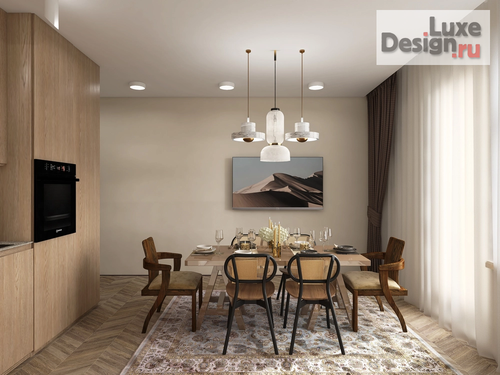 Дизайн интерьера двухкомнатной квартиры "Патриаршие" (фото 2)