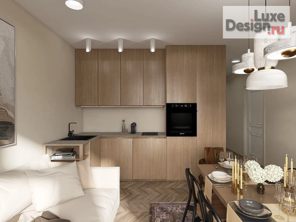 Дизайн интерьера двухкомнатной квартиры "Патриаршие" (фото 3)