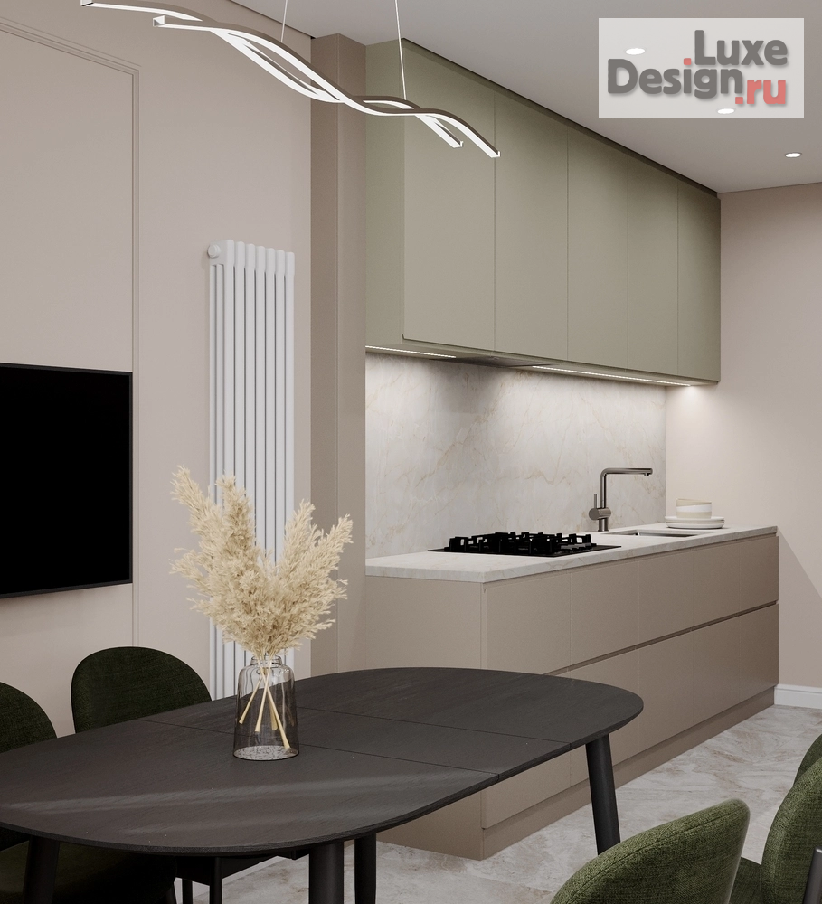 Дизайн интерьера двухкомнатной квартиры "Сочи" (фото 4)