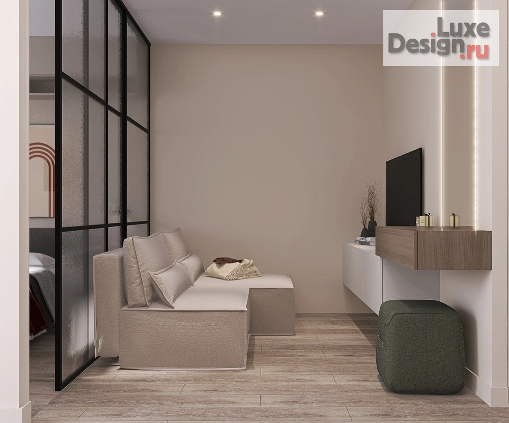 Дизайн интерьера однокомнатной квартиры "ЖК Аквилон" (фото 3)