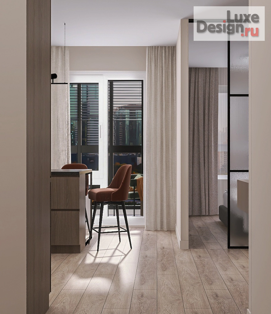 Дизайн интерьера однокомнатной квартиры "ЖК Аквилон" (фото 4)