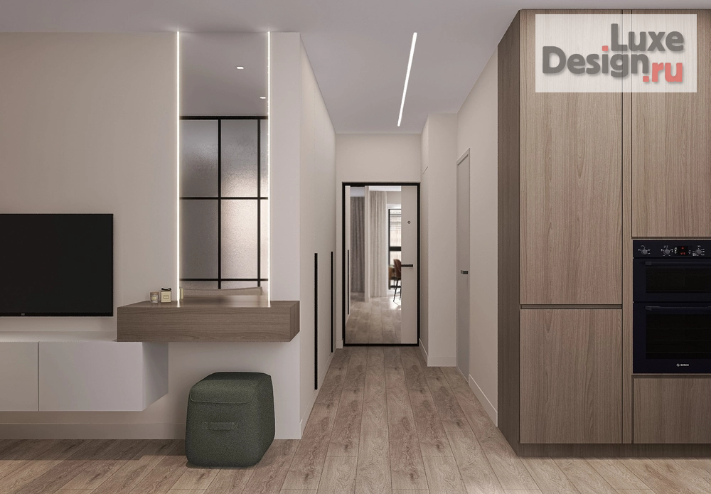 Дизайн интерьера однокомнатной квартиры "ЖК Аквилон" (фото 7)