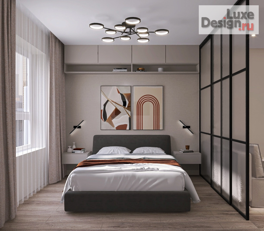 Дизайн интерьера однокомнатной квартиры "ЖК Аквилон" (фото 11)