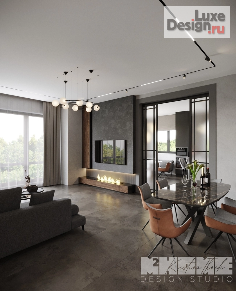 Дизайн интерьера коттеджа "AIR HOUSE" (фото 2) от дизайнера Ткач Кристина Геннадьевна Дизайн интерьера коттеджа "AIR HOUSE" (фото 2)