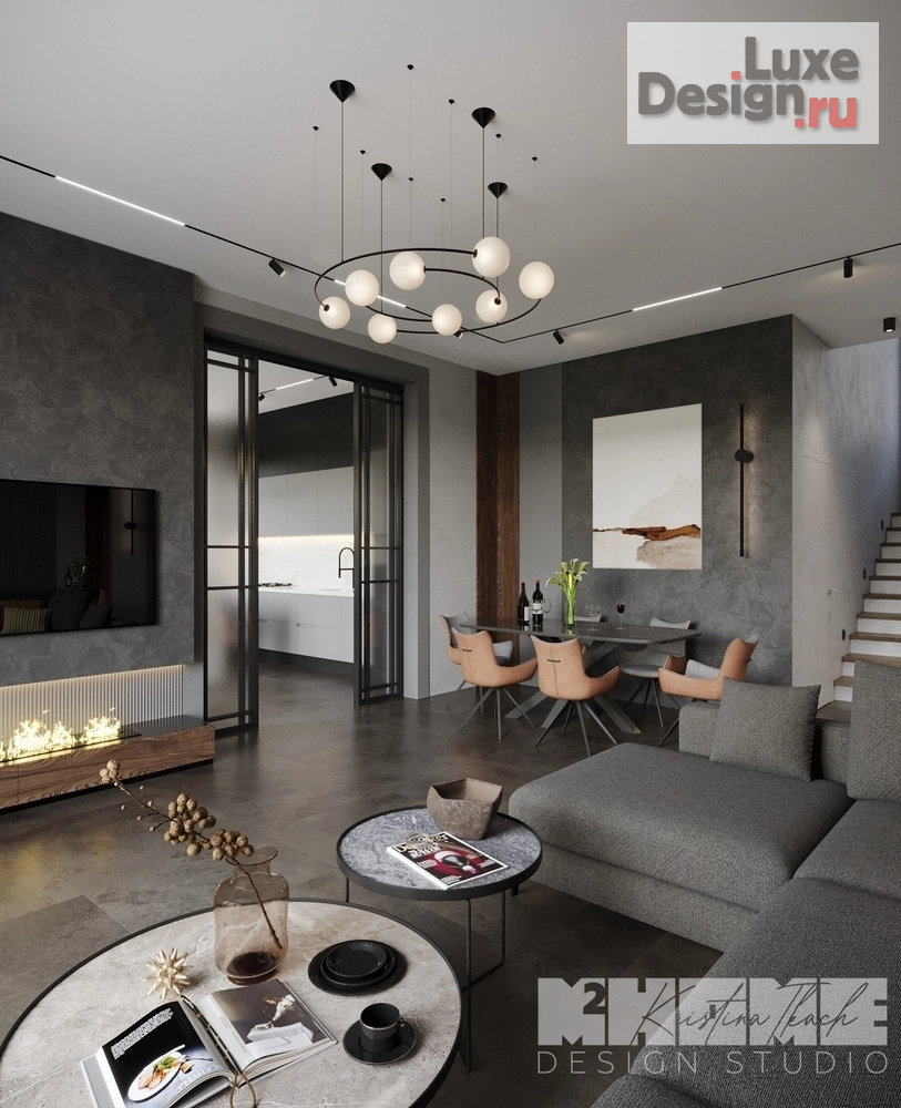 Дизайн интерьера коттеджа "AIR HOUSE" (фото 3) от дизайнера Ткач Кристина Геннадьевна Дизайн интерьера коттеджа "AIR HOUSE" (фото 3)