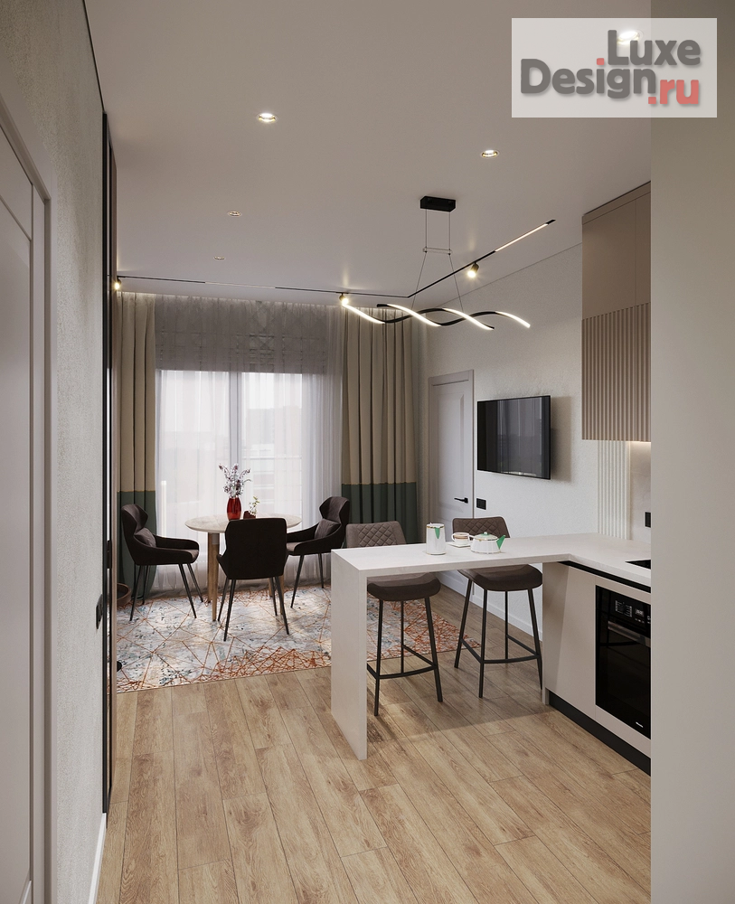 Дизайн интерьера однокомнатной квартиры "ПРИМЕТЫ ОСЕНИ" (фото 7) от дизайнера Ткач Кристина Геннадьевна Дизайн интерьера однокомнатной квартиры "ПРИМЕТЫ ОСЕНИ" (фото 7)