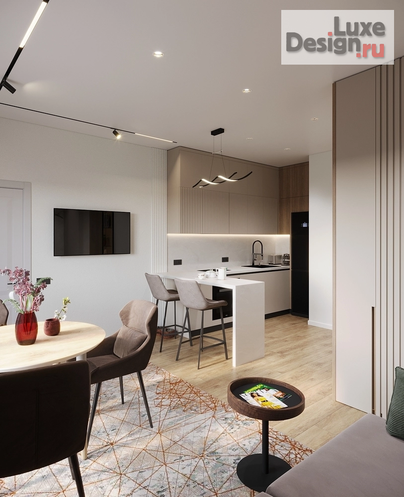 Дизайн интерьера однокомнатной квартиры "ПРИМЕТЫ ОСЕНИ" (фото 8) от дизайнера Ткач Кристина Геннадьевна Дизайн интерьера однокомнатной квартиры "ПРИМЕТЫ ОСЕНИ" (фото 8)