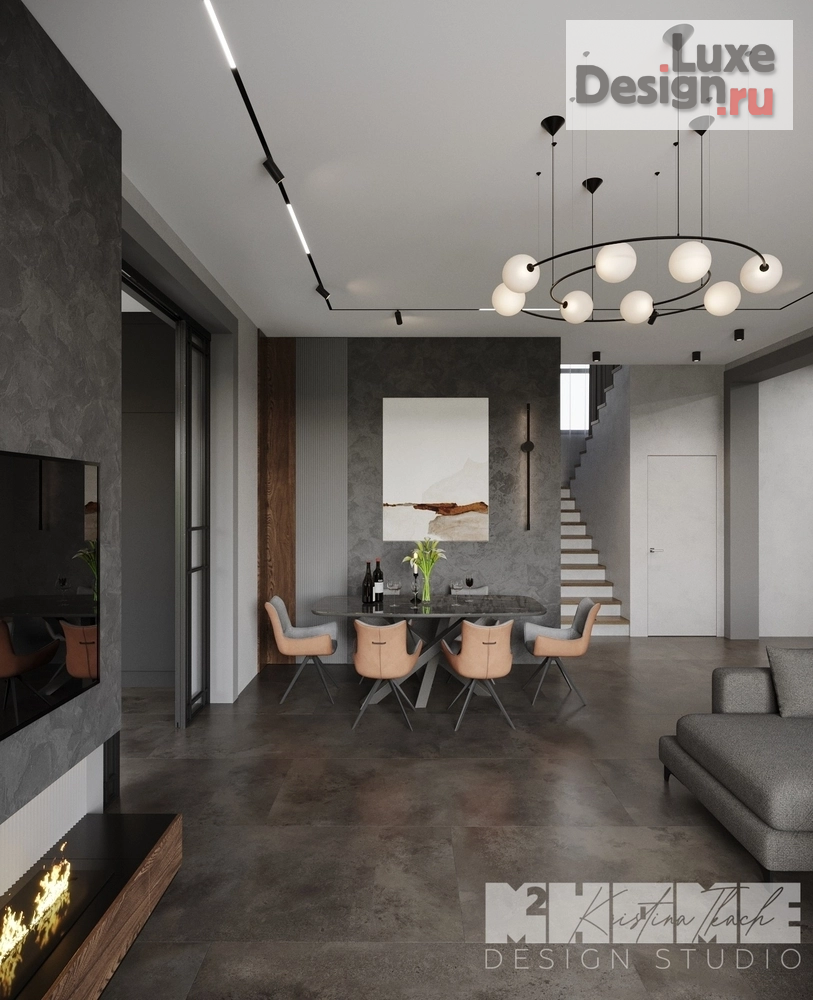 Дизайн интерьера коттеджа "AIR HOUSE" (фото 6) от дизайнера Ткач Кристина Геннадьевна Дизайн интерьера коттеджа "AIR HOUSE" (фото 6)