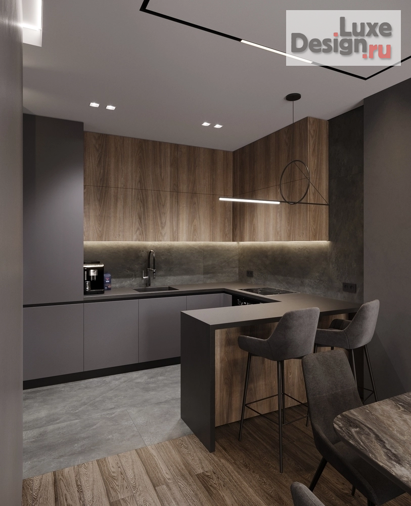 Дизайн интерьера трехкомнатной квартиры "ГРАФИТ" (фото 10)