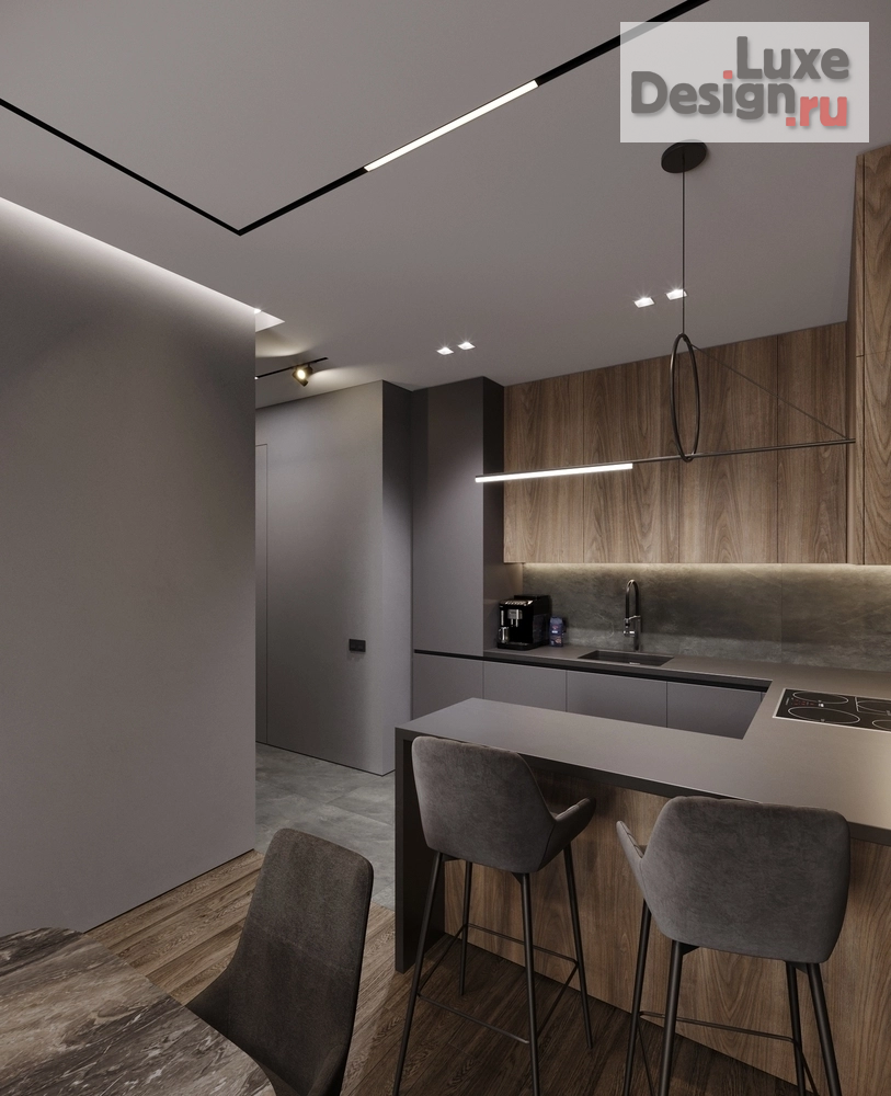 Дизайн интерьера трехкомнатной квартиры "ГРАФИТ" (фото 11)