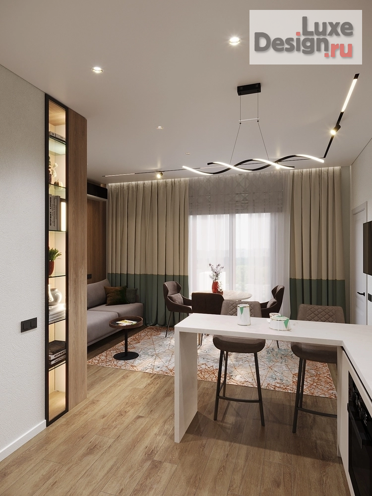 Дизайн интерьера однокомнатной квартиры "ПРИМЕТЫ ОСЕНИ" (фото 10) от дизайнера Ткач Кристина Геннадьевна Дизайн интерьера однокомнатной квартиры "ПРИМЕТЫ ОСЕНИ" (фото 10)