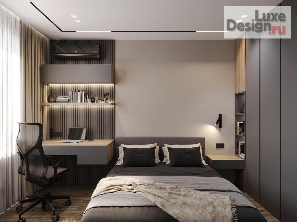 Дизайн интерьера трехкомнатной квартиры "ГРАФИТ" (фото 22)
