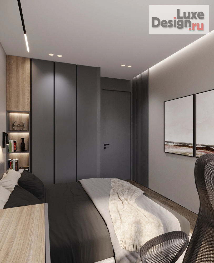 Дизайн интерьера трехкомнатной квартиры "ГРАФИТ" (фото 25)