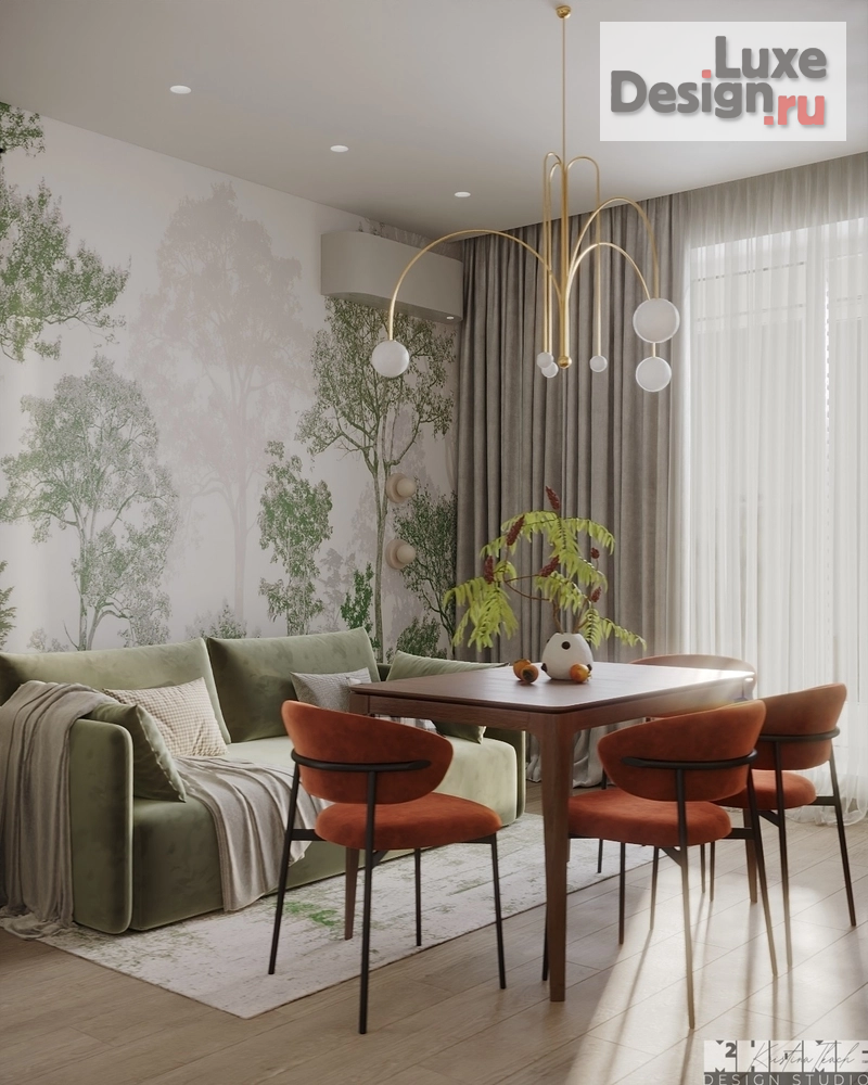 Дизайн интерьера квартиры "КВАРТИРА С РАСТИТЕЛЬНЫМ ДИЗАЙНОМ 42 м2" (фото 10)