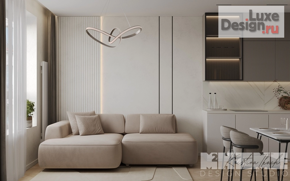 Дизайн интерьера четырехкомнатной квартиры "ПРОЕКТ BROWN RICE НА ОКТЯБРЬСКОЙ НАБЕРЕЖНОЙ" (фото 3)