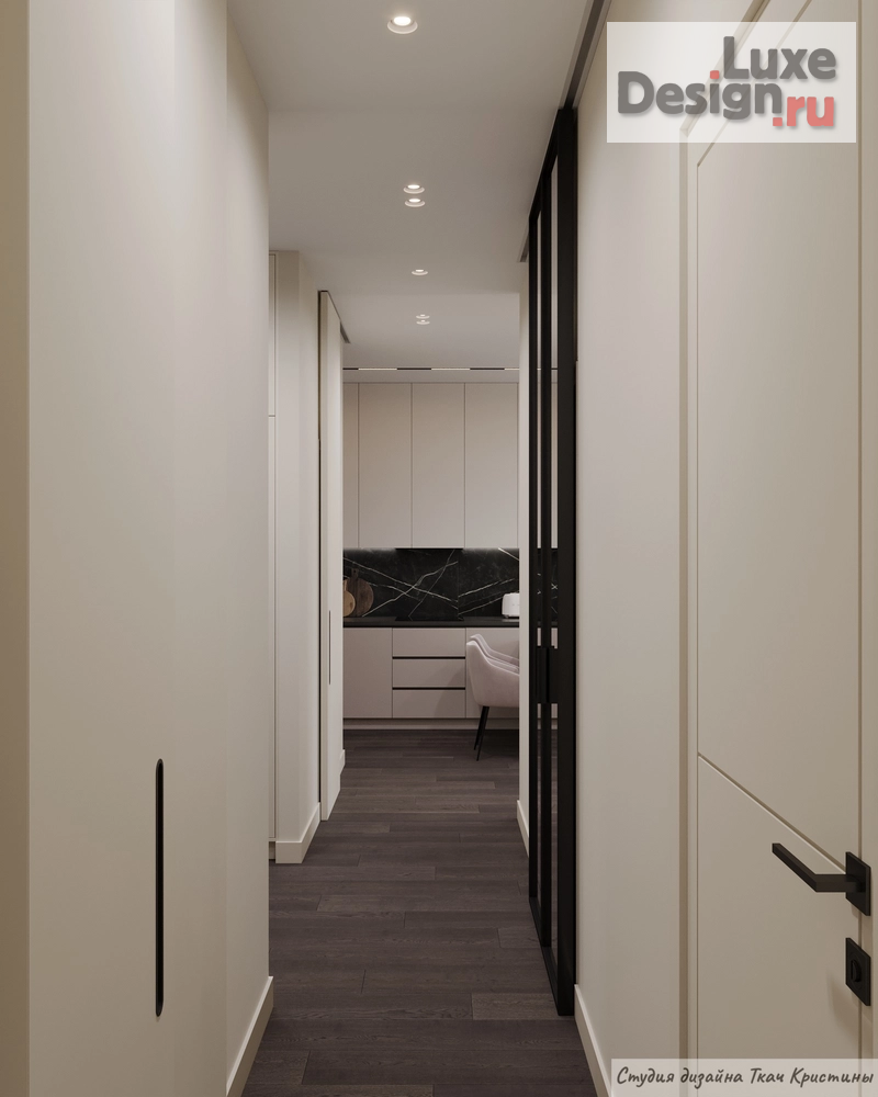 Дизайн интерьера квартиры "ПРОЕКТ "КОНТРАСТ"| ДИЗАЙН КВАРТИРЫ 72м2" (фото 4)