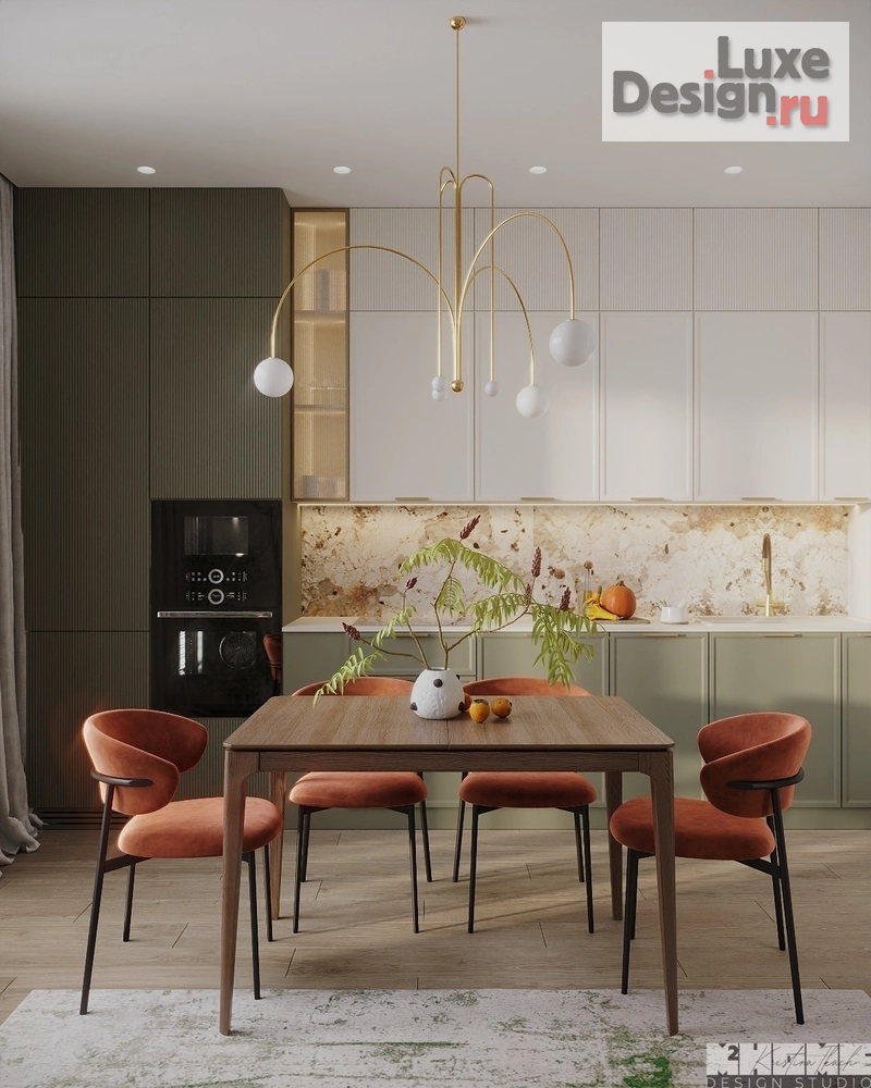 Дизайн интерьера квартиры "КВАРТИРА С РАСТИТЕЛЬНЫМ ДИЗАЙНОМ 42 м2" (фото 2)