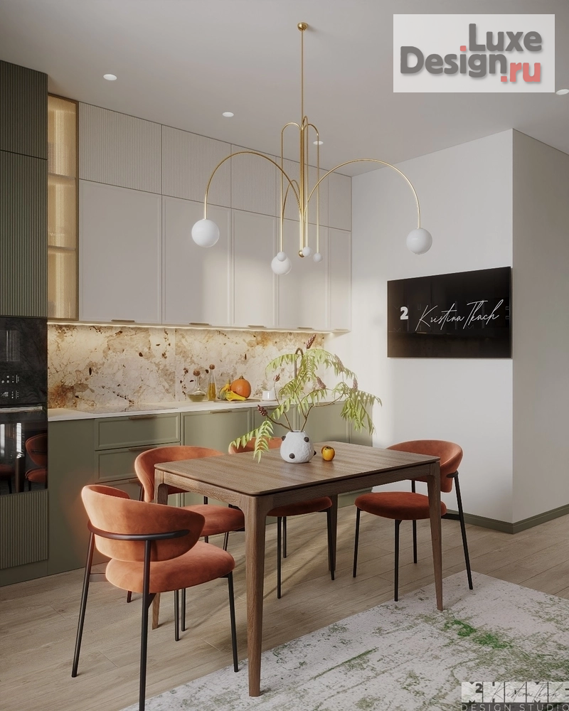 Дизайн интерьера квартиры "КВАРТИРА С РАСТИТЕЛЬНЫМ ДИЗАЙНОМ 42 м2" (фото 3)