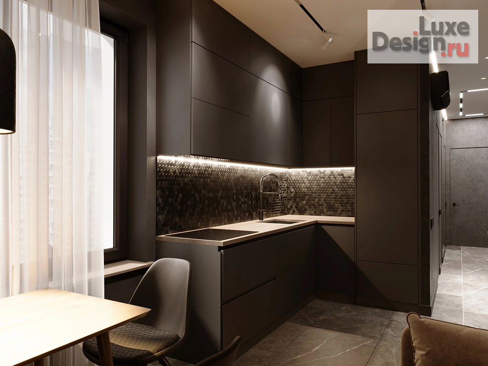 Дизайн интерьера двухкомнатной квартиры "ШОКОЛАД И ПЕРЕЦ" (фото 5)