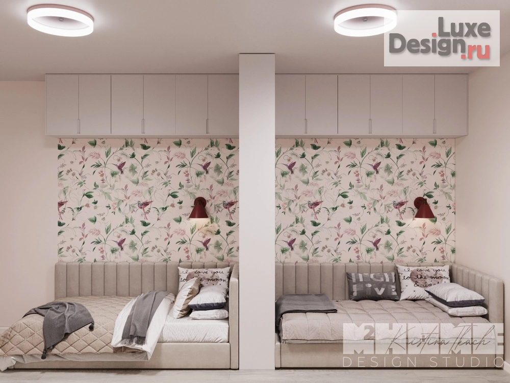 Дизайн интерьера трехкомнатной квартиры "ДЫМЧАТАЯ РОЗА" (фото 5)