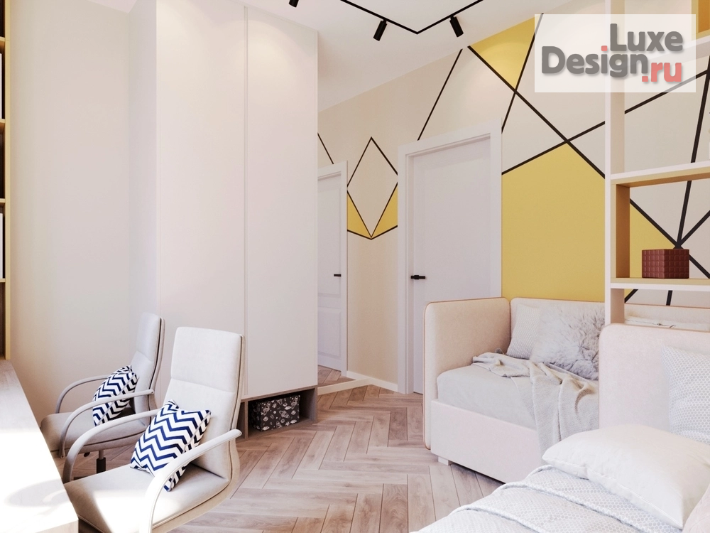 Дизайн интерьера двухкомнатной квартиры "GEOMETRY" (фото 14)