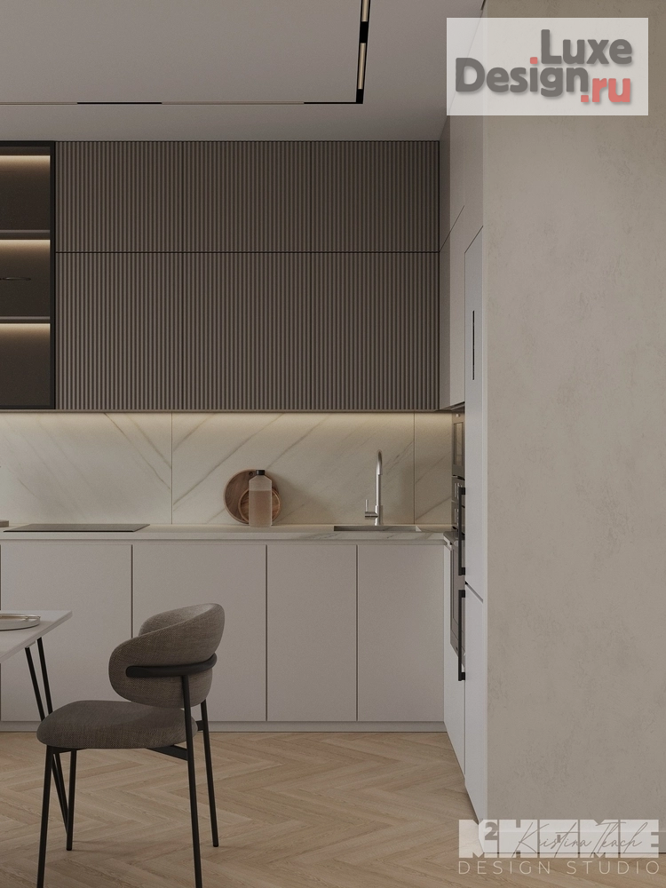 Дизайн интерьера четырехкомнатной квартиры "ПРОЕКТ BROWN RICE НА ОКТЯБРЬСКОЙ НАБЕРЕЖНОЙ" (фото 8)