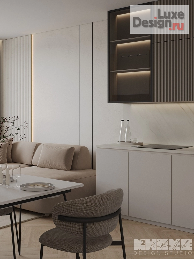 Дизайн интерьера четырехкомнатной квартиры "ПРОЕКТ BROWN RICE НА ОКТЯБРЬСКОЙ НАБЕРЕЖНОЙ" (фото 10)