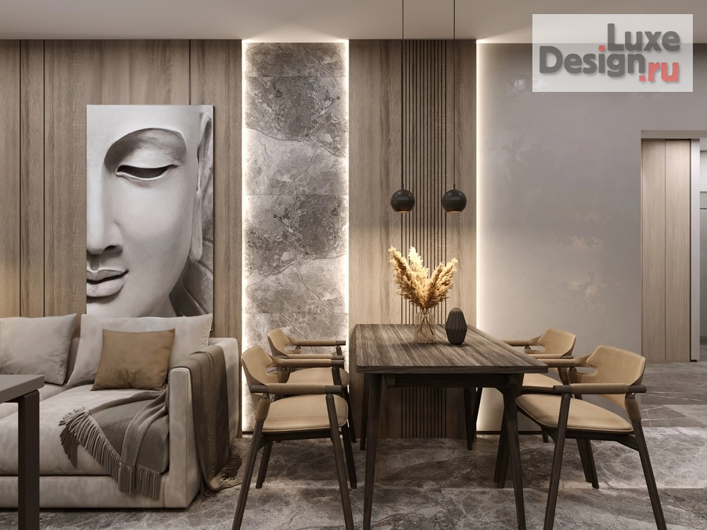 Дизайн интерьера трехкомнатной квартиры "MEDITATION" (фото 1)