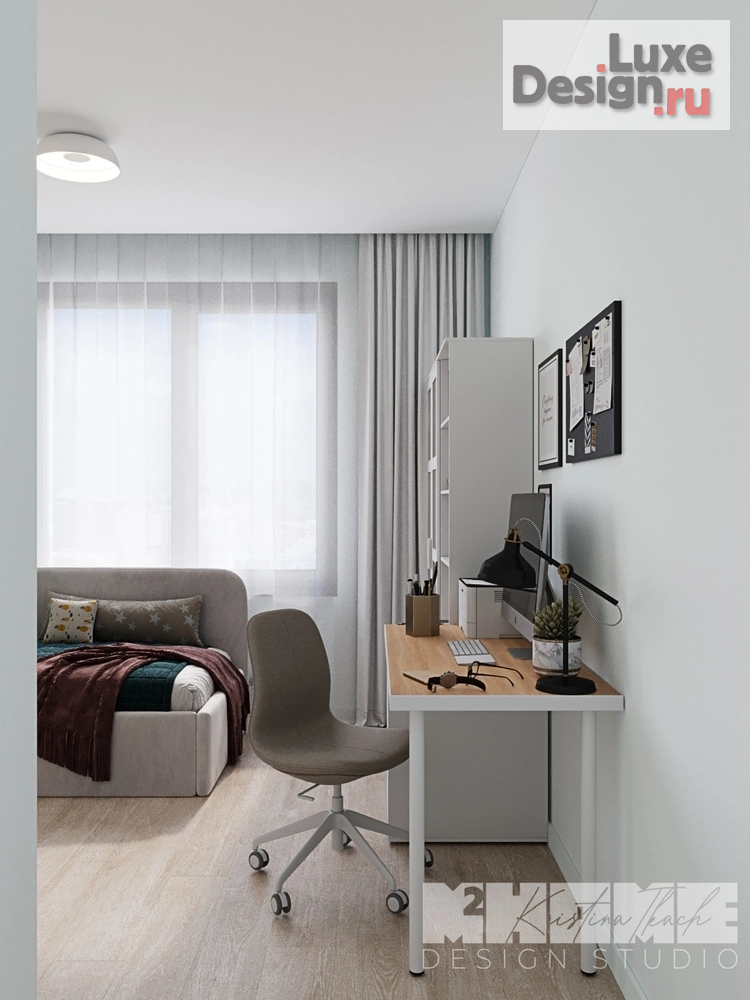 Дизайн интерьера трехкомнатной квартиры "ДЫМЧАТАЯ РОЗА" (фото 27)