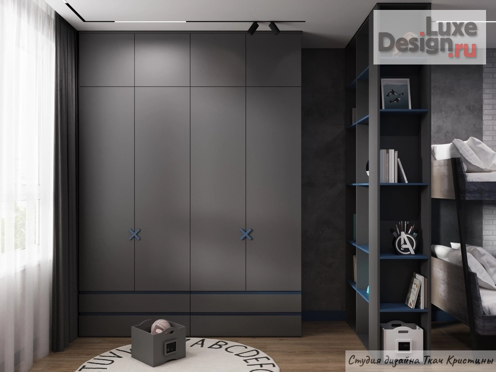 Дизайн интерьера трехкомнатной квартиры "ПРОЕКТ КВАРТИРЫ 87 м2 ДЛЯ СЕМЬИ С ДВУМЯ ДЕТЬМИ" (фото 55) от дизайнера Ткач Кристина Геннадьевна Дизайн интерьера трехкомнатной квартиры "ПРОЕКТ КВАРТИРЫ 87 м2 ДЛЯ СЕМЬИ С ДВУМЯ ДЕТЬМИ" (фото 55)