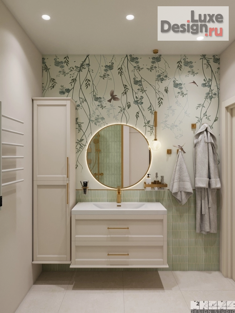 Дизайн интерьера квартиры "ДИЗАЙН-ПРОЕКТ КВАРТИРЫ 68 м2: СОЧЕТАНИЕ КОРАЛЛОВОГО И ОЛИВКОВОГО ОТТЕНКОВ " (фото 4)