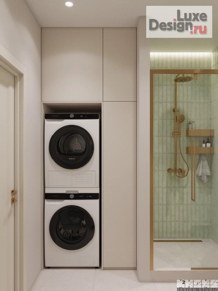 Дизайн интерьера квартиры "ДИЗАЙН-ПРОЕКТ КВАРТИРЫ 68 м2: СОЧЕТАНИЕ КОРАЛЛОВОГО И ОЛИВКОВОГО ОТТЕНКОВ " (фото 6)